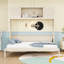 Lit escamotable en bois avec armoires-736559332
