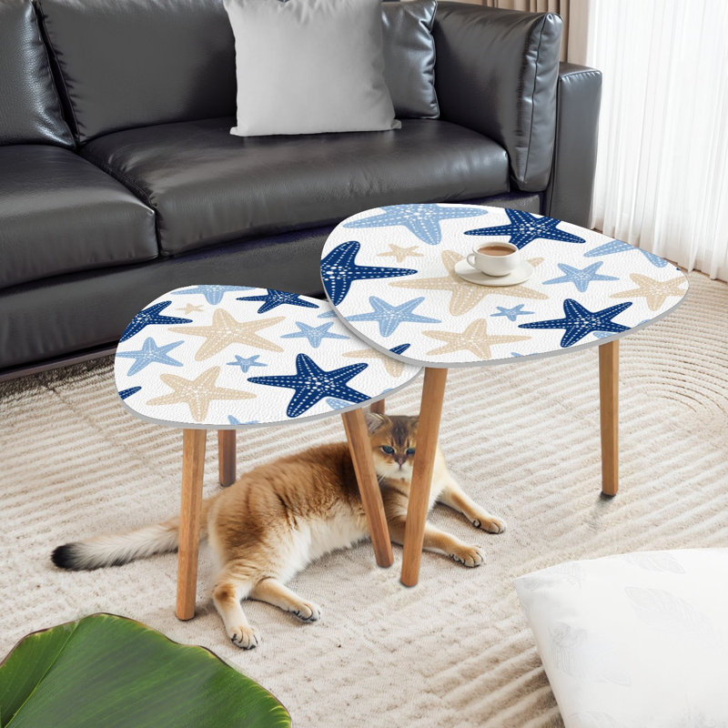 Ensemble de 2 tables basses gigognes Triangle