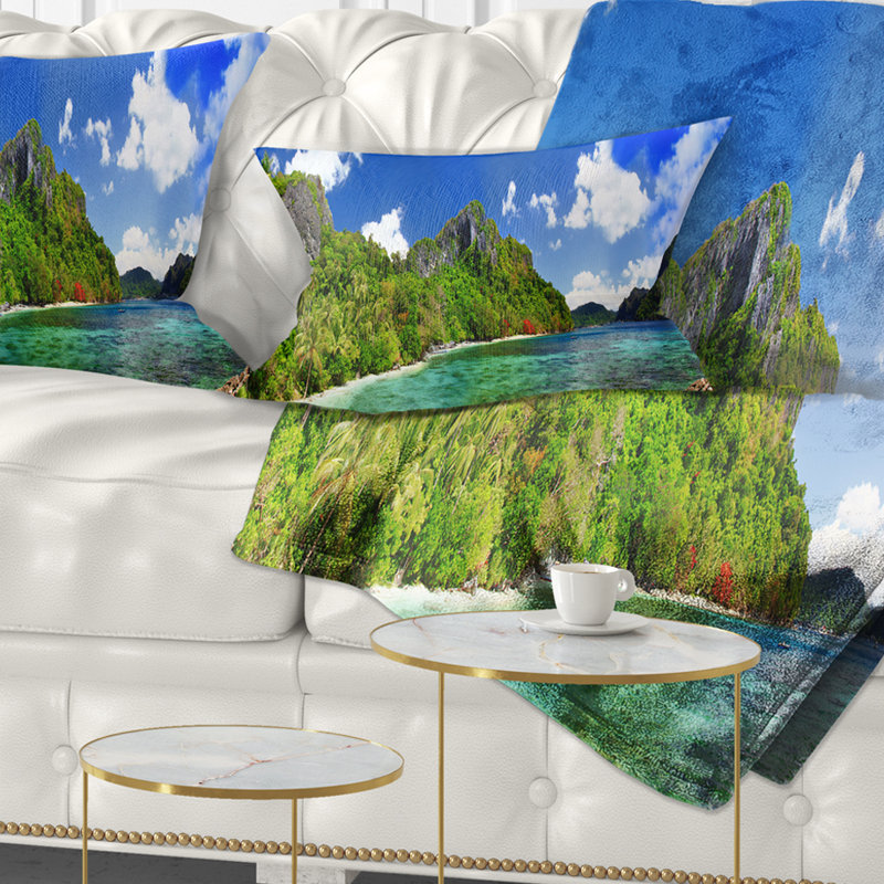 Coussin lombaire paysage tropical