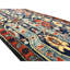 Hand-Knotted High-Quality Navy, Blue, and Red Runner