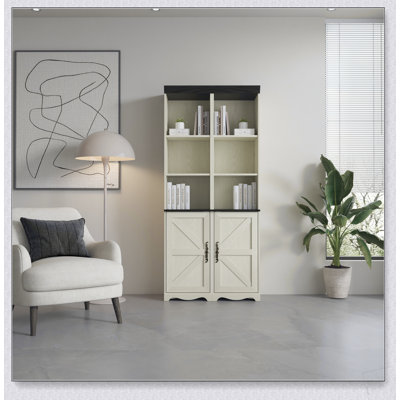 Armoire de rangement en bois de 180 cm de hauteur, modulable et dotée de 5 étagères, idéale pour organiser le salon et la chambre.