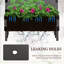 2 lits de jardin en bois avec treillis, gris - remplissez vos légumes, fleurs, coins en métal d'herbes, bon système de drainage