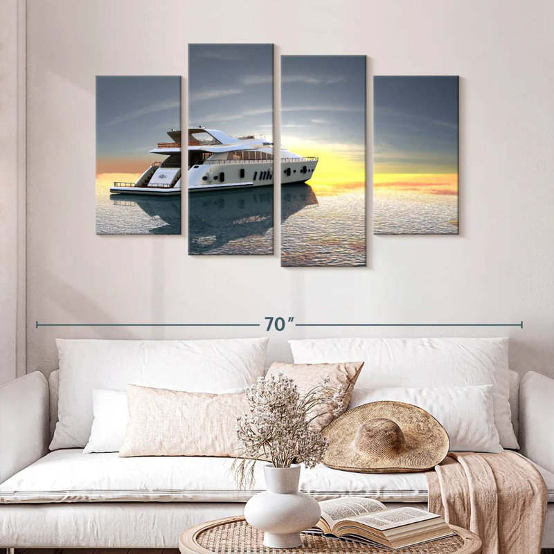 Mehar Grey Sky, 32" H x 52" W