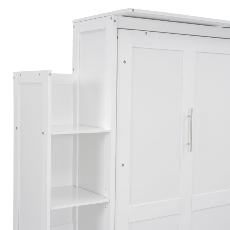 Lit escamotable Murphy, Double, Blanc