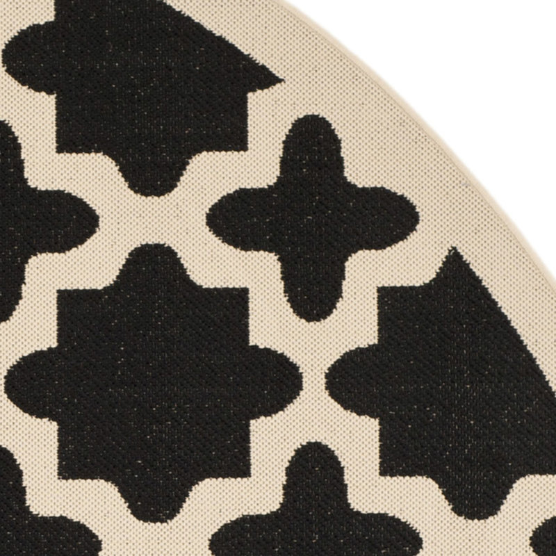 Tapis d'intérieur / extérieur à motif géométrique Herefordshire Performance, Rond 7 pi 1 po