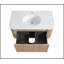 Meuble-lavabo mural 36 po Arcora avec comptoir en marbre artificiel Carrara, lavabo en céramique et tiroir de rangement spacieux-1575240551-1575240549
