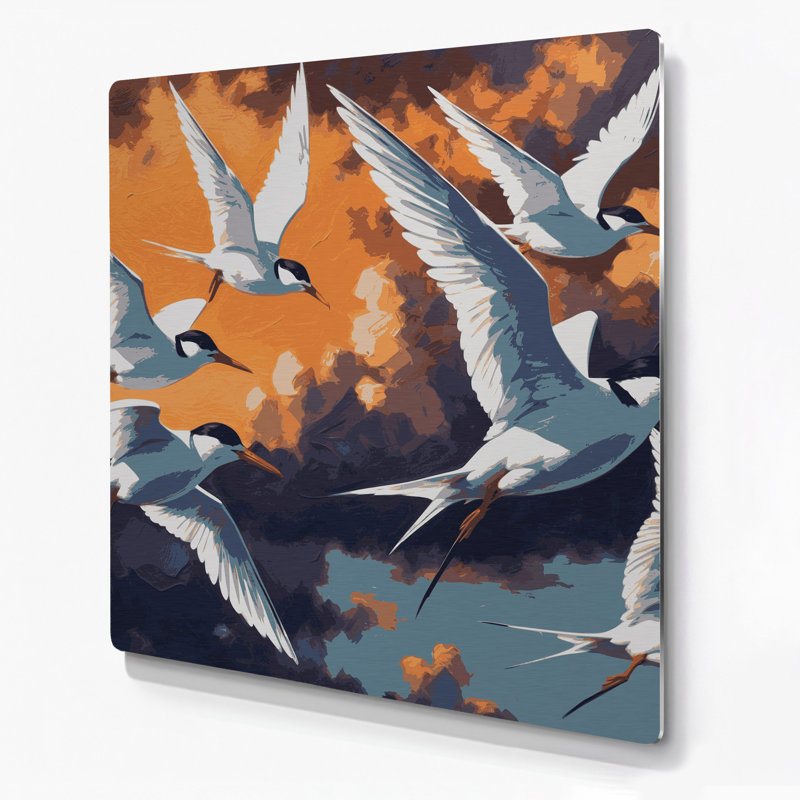 Art mural en métal oiseaux