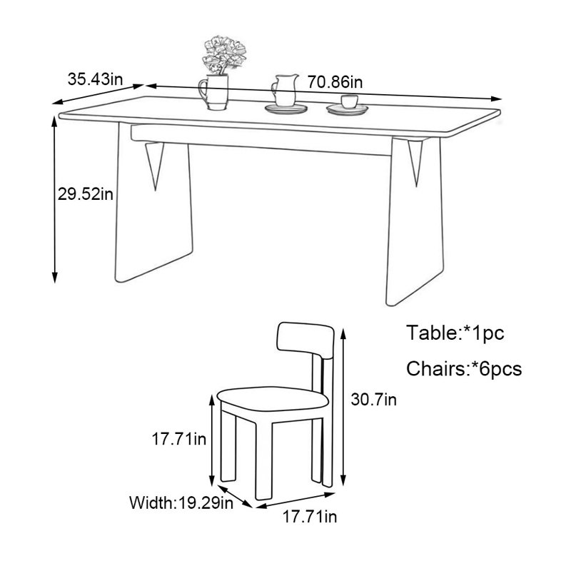 Cave stone rock plate table set, 29.52"H x 70.86"L x 35.43"W