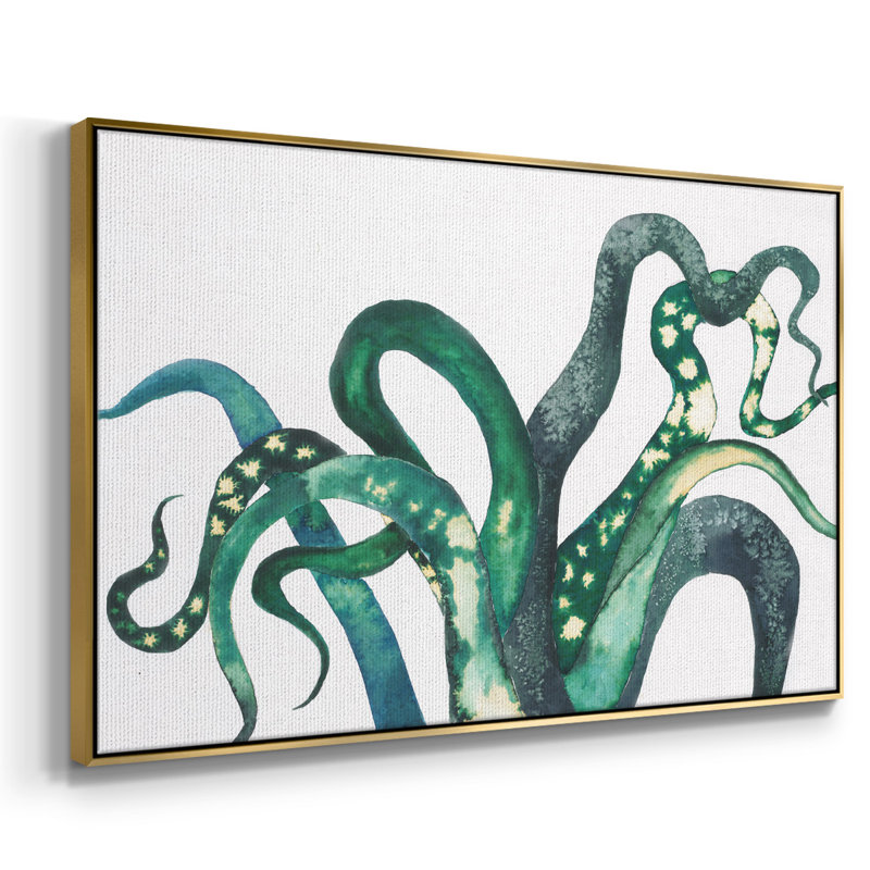 Octo Legs - Reproduction de photo sur toile, H 25 po x l 17 po x P 2 po, Encadrement doré