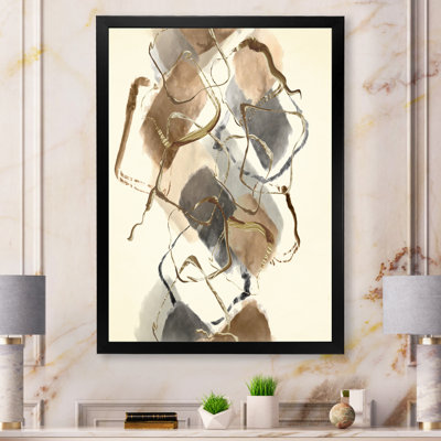 «Gold Glam Squares III», reproduction sur toile encadrée