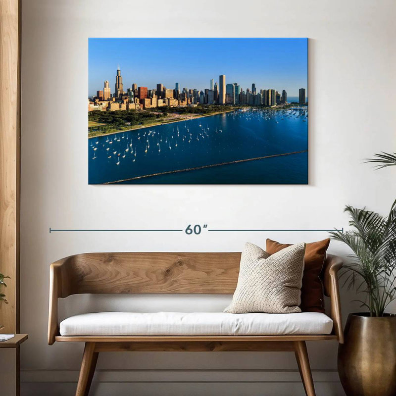Nicci Monroe Harbor Aerial, 30" H x 45" W