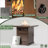 28" Propane Gas Fire Pit Table, 50000 BTU Square Steel Fire Pit For Outside Patio Deck Garden Courtyard-Brown