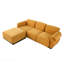 Canapé modulaire à la mode 93 po, structure en fer, canapé en chenille de 93 po-125906924
