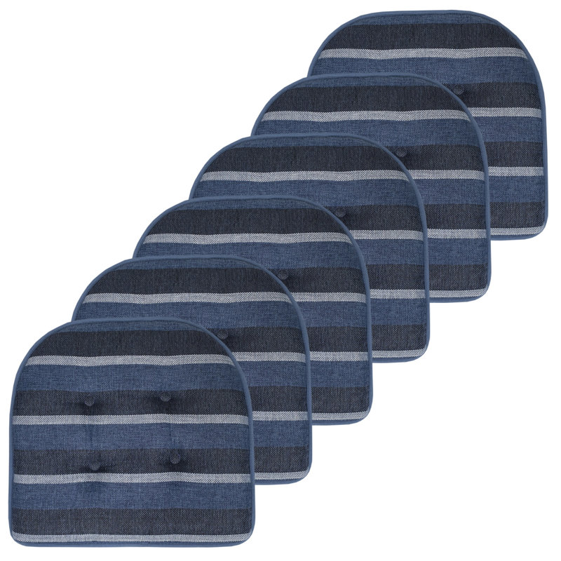 Coussin de chaise Bradford 17 po x 16 po, 4, Bleu acier
