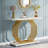 Hailynn 39.37'' Gold Console Table-1401803573