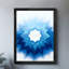 Reproduction d'art encadrée noire rétro bleue simple et unique-1745397514