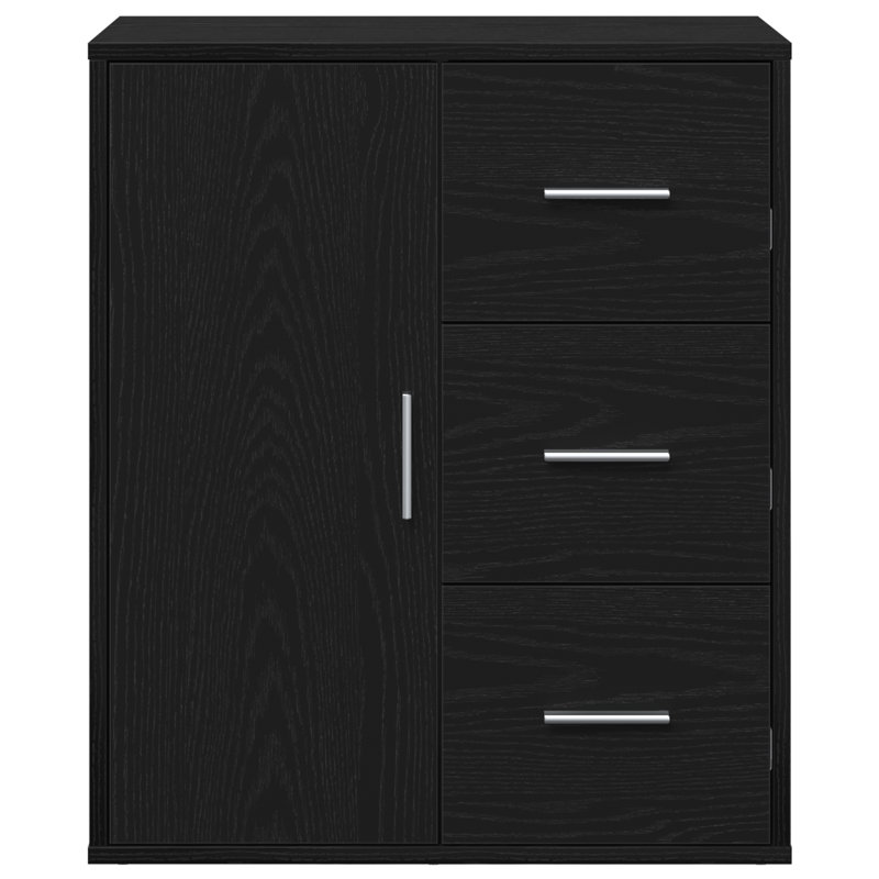 Sideboard 60 X 31 X 70 Cm Engineered Wood, Black Oak