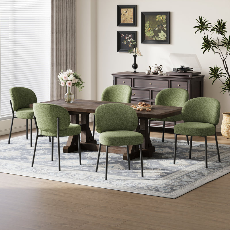 Chaise rembourrée avec assise rembourrée épaisse, Vert