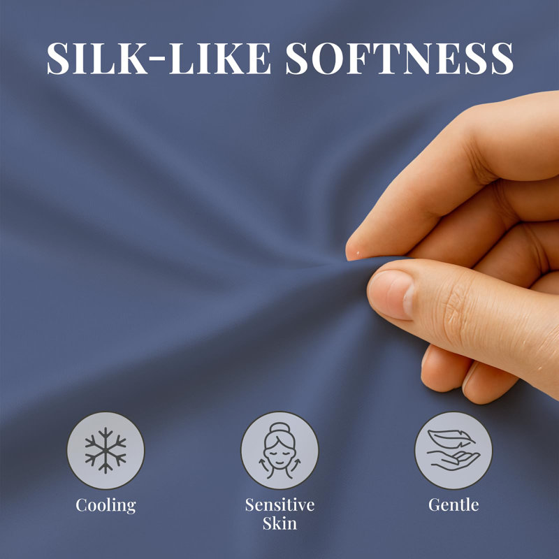 Premium Rayon From Bamboo Blend Sheet Set With Deep Pockets, Cooling and Breathable, King Sheet Set with 4 Pillowcases