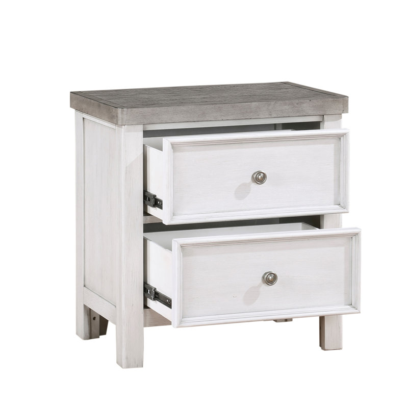Table de chevet 1Pc avec 2 tiroirs, meubles en bois de conception classique