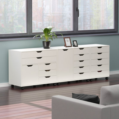Keiera 80.63'' Wide 15 -Drawer Mobile File Cabinet