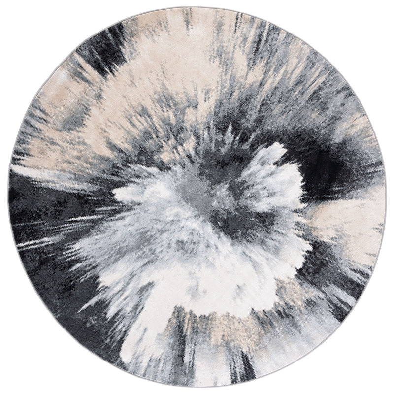 Algiers Performance Abstract Rug, Round 6'7"