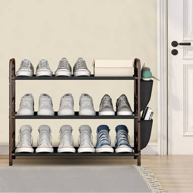 Large Shoe Organizer Closet for Entryway Bedroom Hallway, 9 Tier 72 Pair Heavy  Duty Shoes Shelf with Side Metal Hook, Black - AliExpress