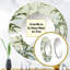 Motif de bambou tropical tropical - miroir mural tropical unique, miroir rond vert, impression d'art en métal-99624102