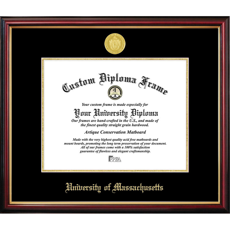 University of Massachusetts Petite Diploma Frame, NCAA University of Massachusetts, 11" W x 8.5" H