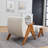 Chenille Upholstered Armchair With Matching Ottoman-1765337428