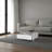 White Coffee Table With Storage Drawer And Metal Legs, Compact Modern Design