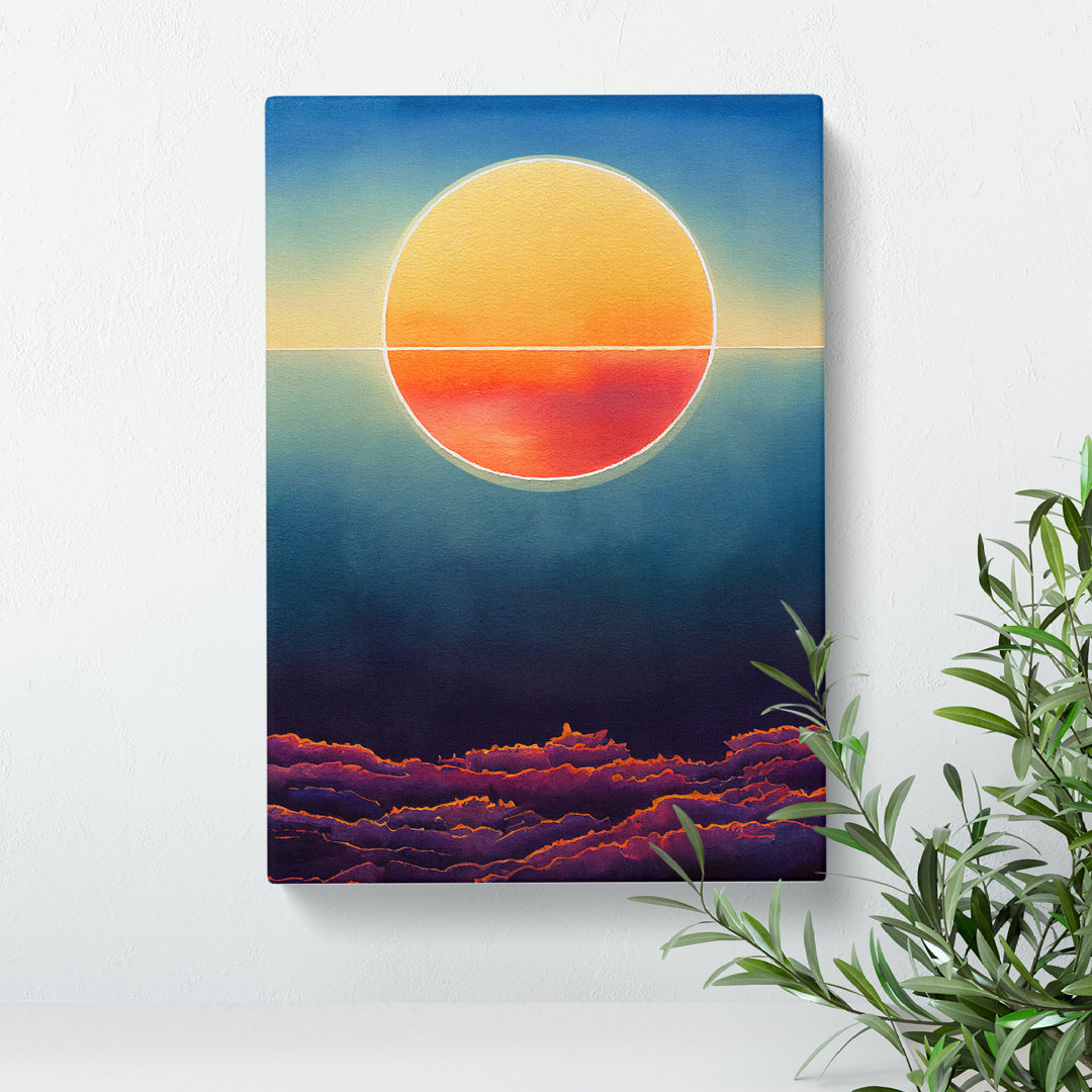 Astonishing Sunset Abstract - Wrapped Canvas