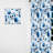 Industrial Blue Matrix Geometric Pattern II - Modern Curtain - Velvet Room Darkening - 1 Panel-107597384