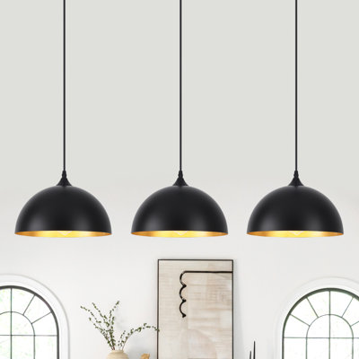 3 - Light 11.81'' Dome Pendant for Kitchen Island Modern Pendant Lighting Fixtures ( Set of 3)