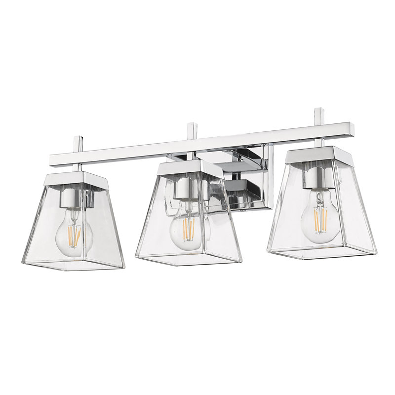 Éclairage pour meuble-lavabo à 3 lumières à intensité variable Azruddin, Chrome