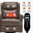 Heat Massage Manual Recliner Chair With Rocker And Swivel In Genuine Leather For Living Room-73524258