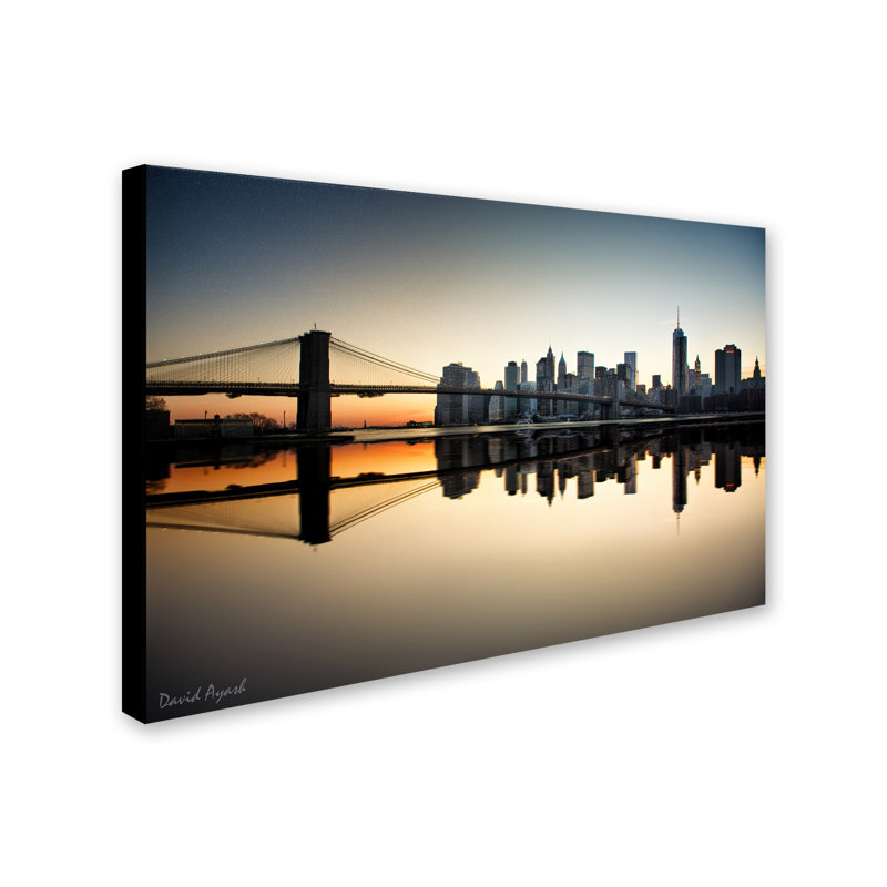 «Downtown NY» par David Ayash - reproduction de photo sur toile, H 22 po x l 32 po x P 2 po