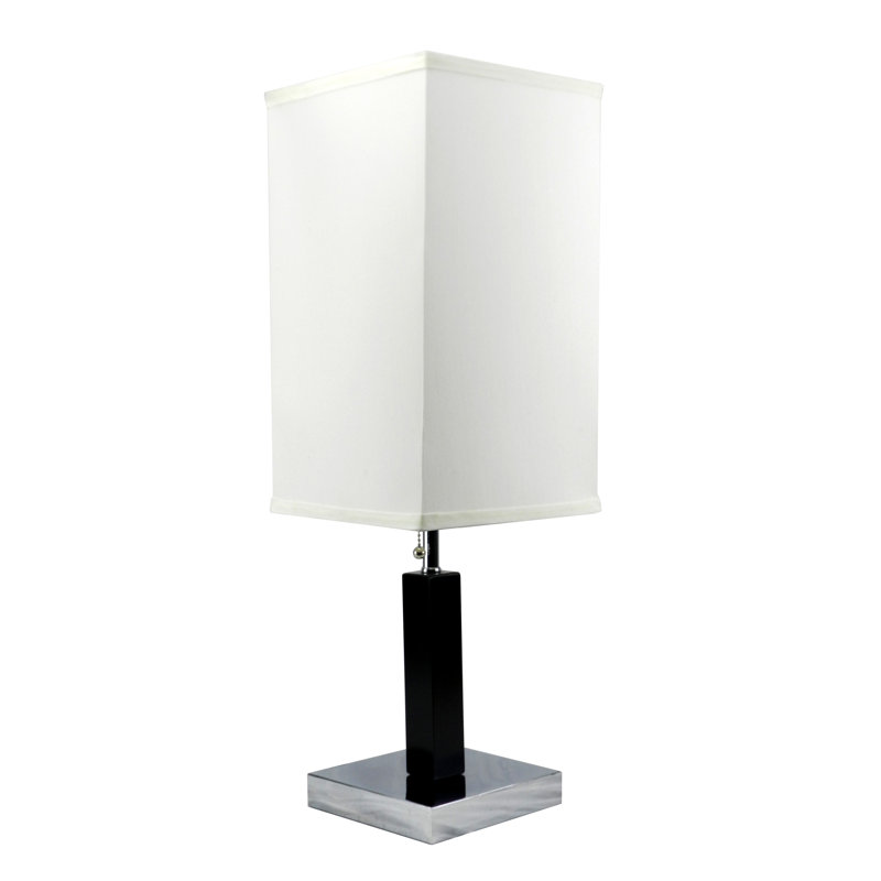 h Table carrée en bois brun (PC / Ctn) (./.) Lampe de table 1 pièce en bois 26 po brun