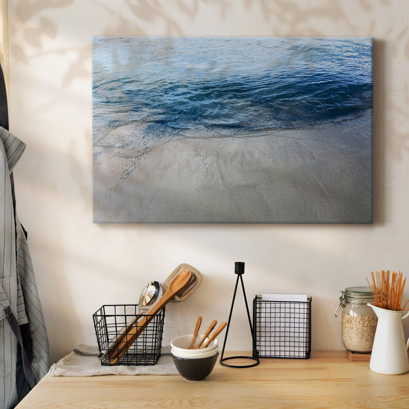 Toile tendue avec galerie Aegean Blue Water, H 12 po x l 18 po