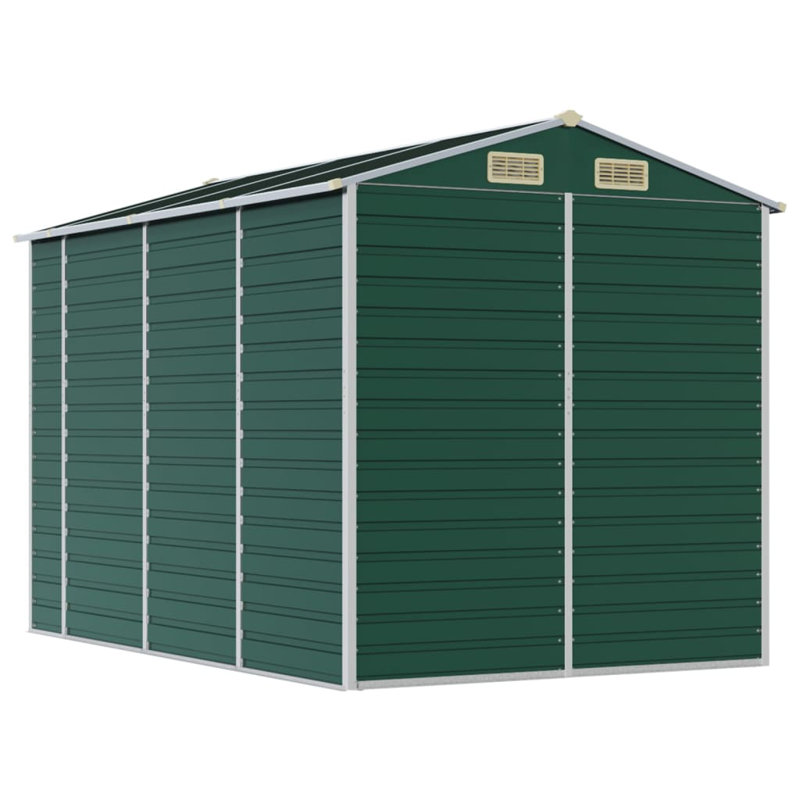 Brindy Garden Shed Green 191 x 300 x 198 cm Galvanised Steel