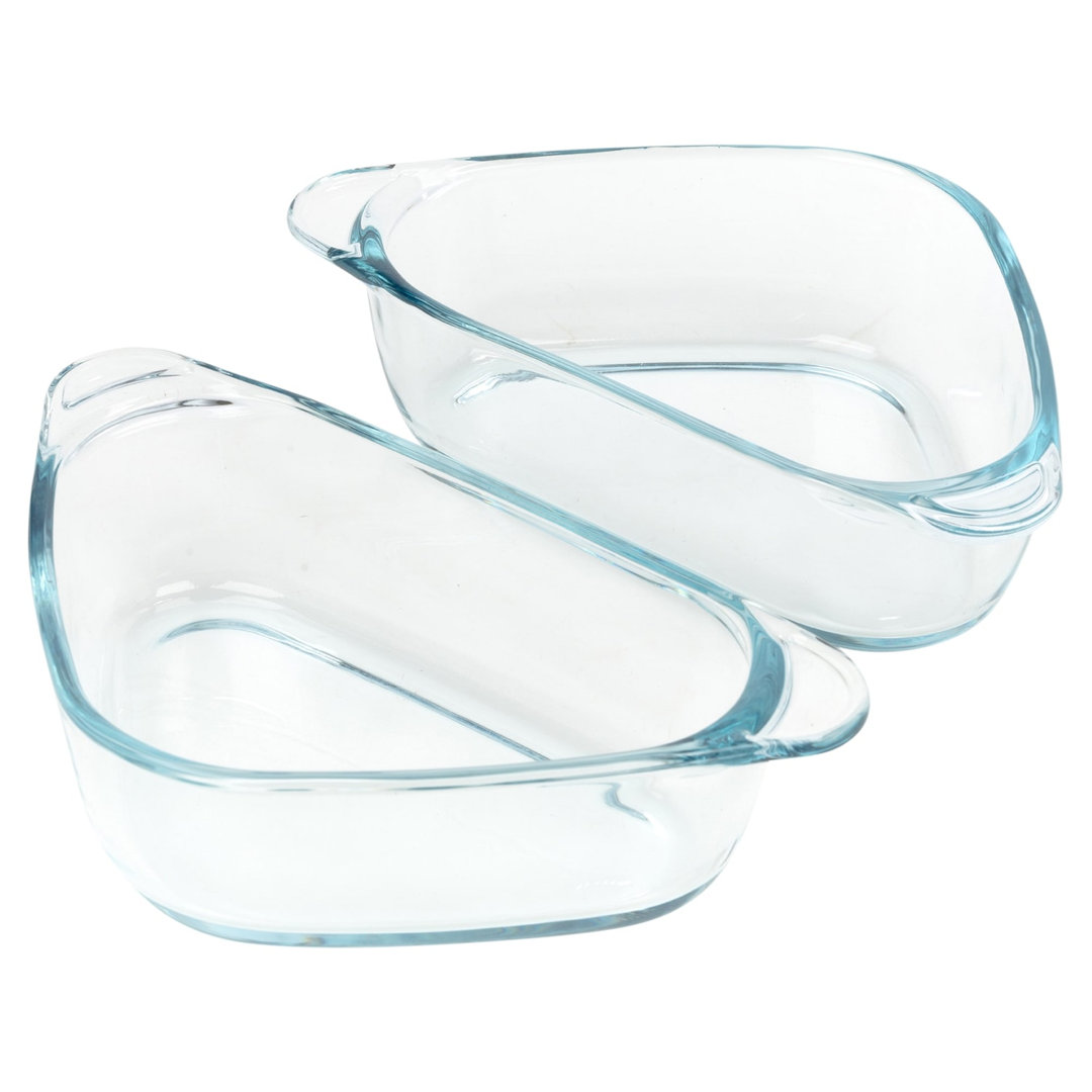 1L Glass Casserole Dish with Lid Borosilicate Ovenware