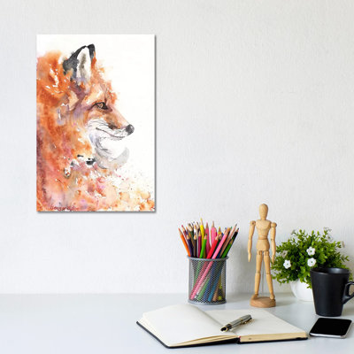 Fire Fox 1 Piece Wrapped Canvas Painting