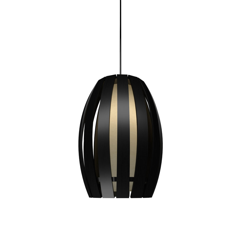 1 - Light Pendant, 12.99" H x 8.27" W x 8.27" D, Charcoal