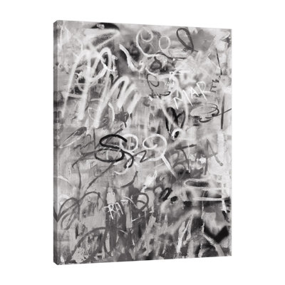 "Graffiti Love Monochromatique", toile tendue par Danhui Nai