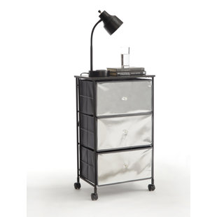 Chariot de rangement pour tablette en miroir à 3 compartiments