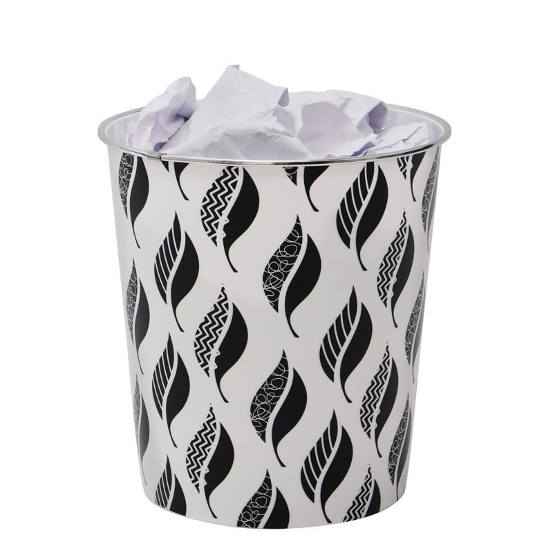 JVL Polypropylene WITH SILVER METAL TRIM ON TOP Bin