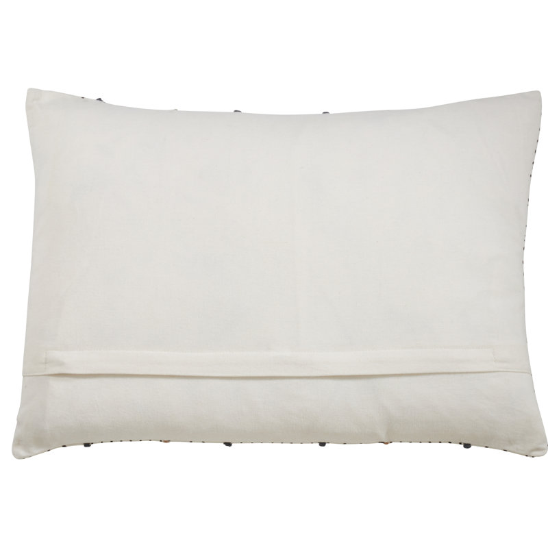 White Mud Cloth Cotton Throw Pillow Cover 14 x 20 in