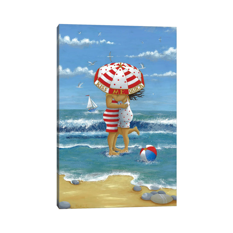 Kiss Me Quick by Peter Adderley - Wrapped Canvas Gallery-Wrapped Canvas Giclée, 20.32 cm H x 30.48 cm W