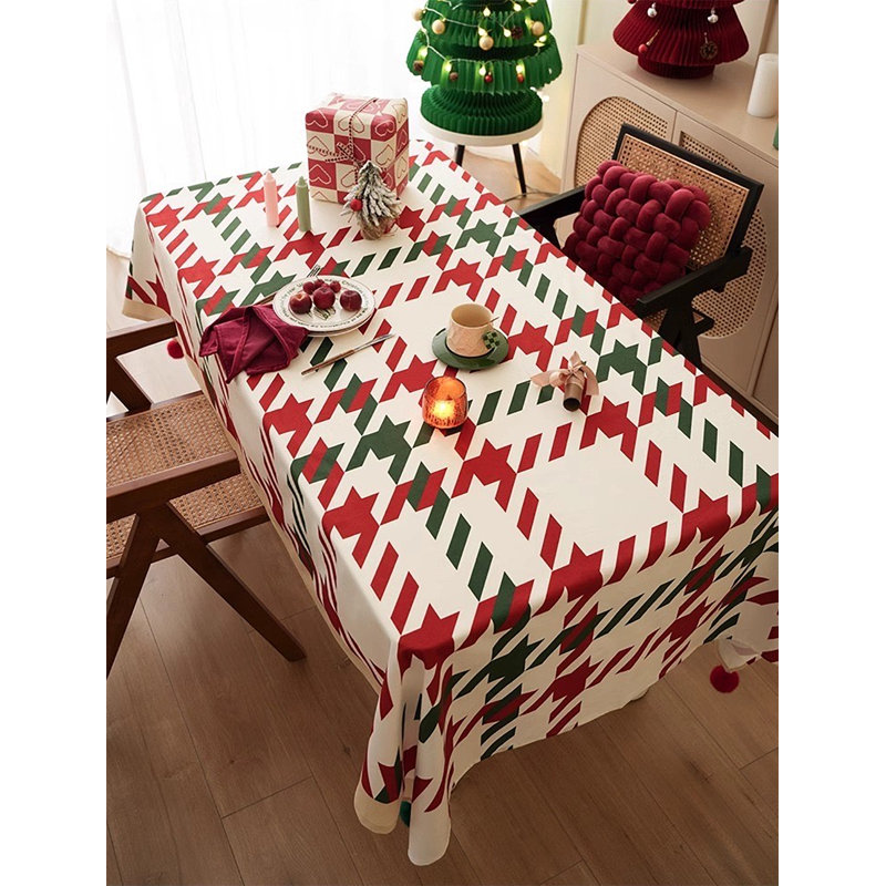 Nappe rouge et verte Holiday, 72 po x 56 po