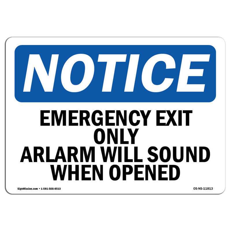 Alarme de sortie de secours seulement